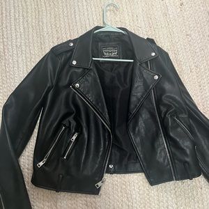 Levi’s black real leather jacket